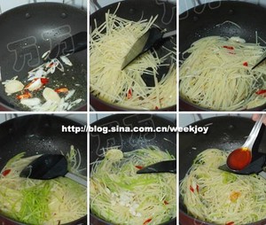 Hot and Sour Potato Shreds recipe