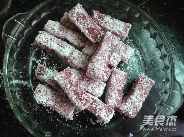 Coconut Purple Sweet Potato Cool Cake recipe