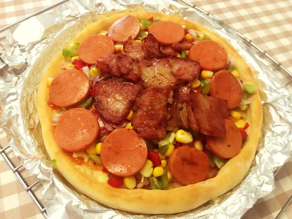 Ham and Bacon Pizza recipe