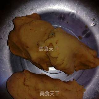 #柏翠大赛#sweet Potato Glutinous Rice Crackers with Sea Buckthorn Sauce recipe