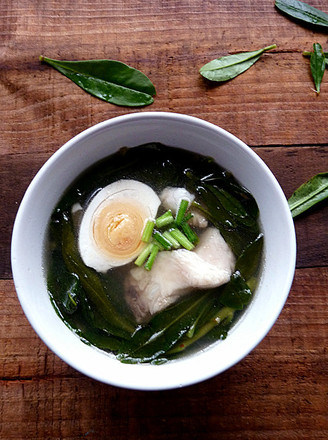 Salted Egg Fish Bone Ginseng Leaf Soup