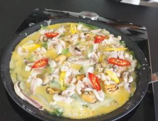 Korean Seafood Scallion Pancake recipe