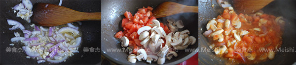 Grilled Fish Fillet with Tomato and Mushroom recipe