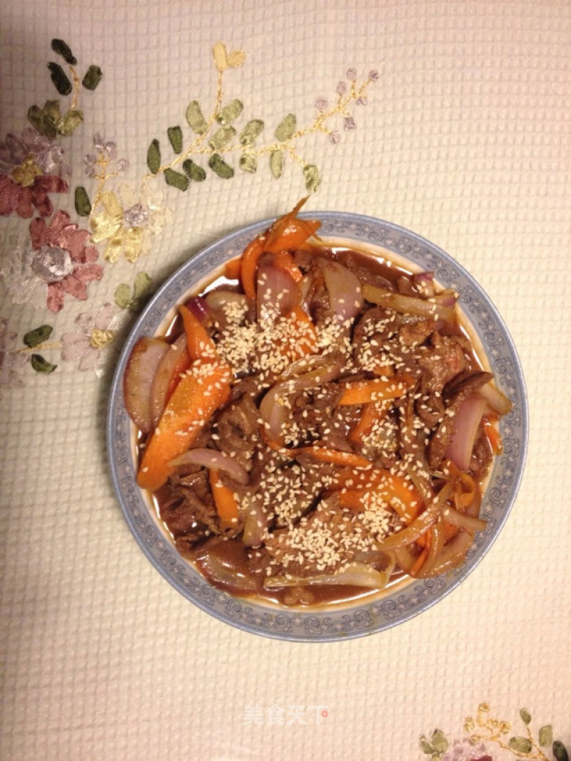 Korean Fried Beef Slices recipe
