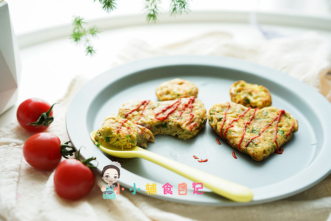 Supplementary Meat Floss Green Vegetable Cakes Over 10 Months Old recipe