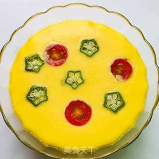 Okra Steamed Egg recipe
