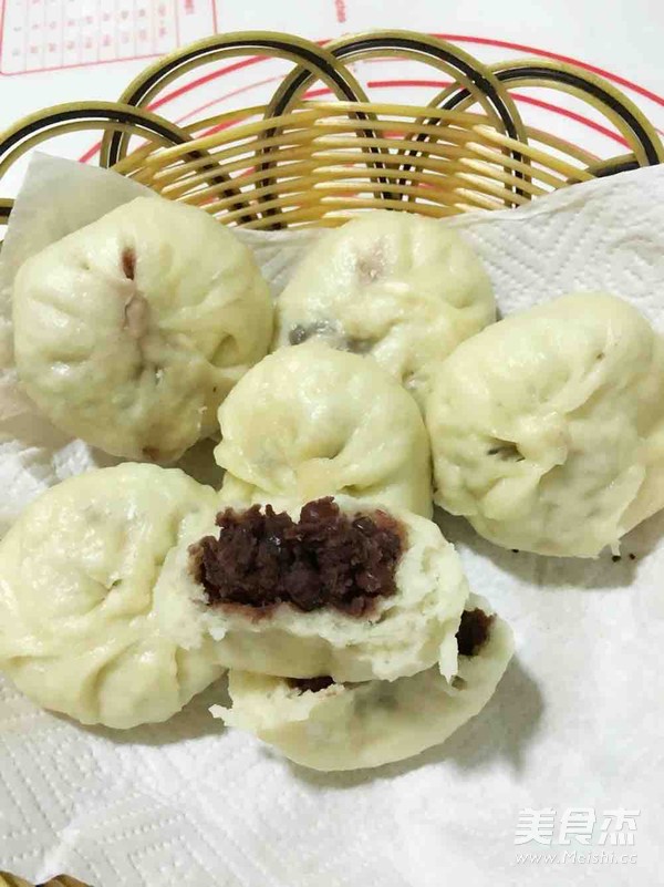 Rose Red Bean Bun recipe