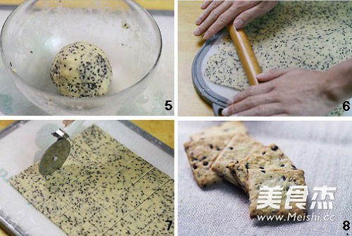 Black Sesame Salty Biscuits recipe