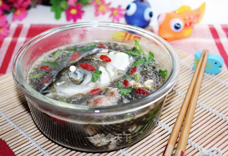 Fish Head Seaweed Egg Drop Soup recipe