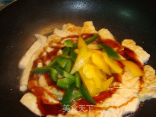 Stir-fried Soft Tofu with Colored Peppers recipe