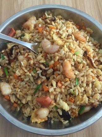 Fried Rice with Golden Shrimp
