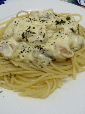 Creamy Bacon and Mushroom Pasta recipe