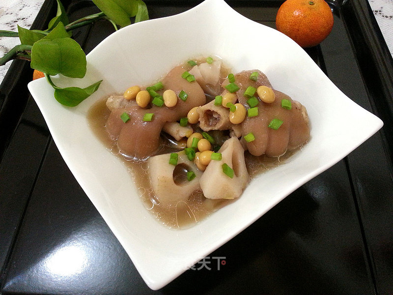 Stewed Pork Knuckles with Lotus Root recipe