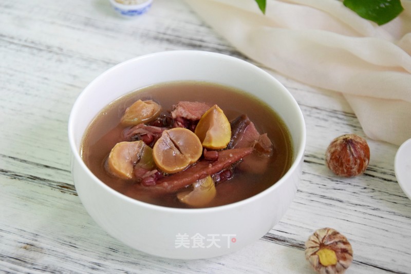 Chestnut, Shiitake, Red Bean Chicken Soup recipe