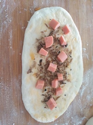 Chive Ham Pork Floss Bread recipe