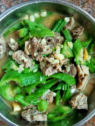 Loofah Pork Ribs Soup recipe