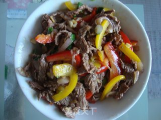 Stir-fried Beef with Bell Pepper recipe