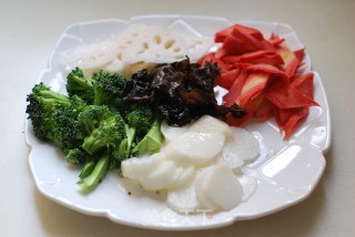 [new Year Dishes Sharing 1]·lotus Pond Suying——[seasonal Vegetables Soaked in Abalone Sauce] recipe