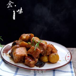 Chestnut and Plum Braised Pork Ribs recipe