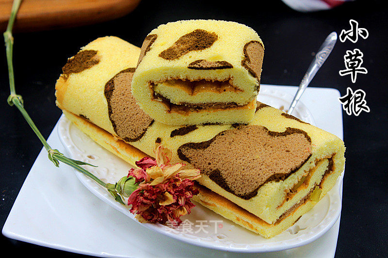 #aca烤明星大赛#leopard Print Cake Roll