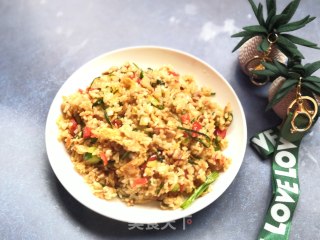Grilled Chicken Cucumber Fried Rice recipe
