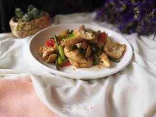 Fried Tofu with Garlic Moss recipe