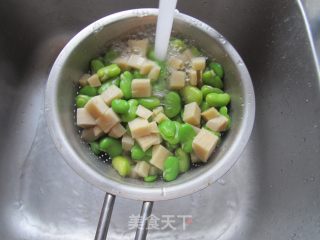 Bacon and Broad Bean Bamboo Shoots recipe