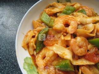 Shrimp and Tomato Sauce Pull Strips-the Gorgeous Turn of The Sliced Noodles recipe