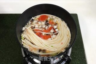 Tomato Mushroom Noodle Soup recipe