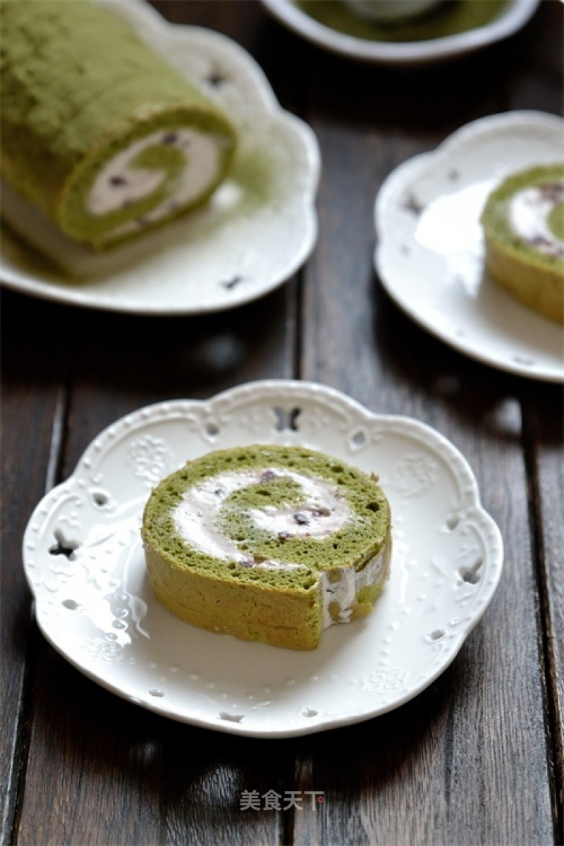 [tomato Recipe] Matcha Red Bean Cake Roll-just Listen to The Name, So Elegant and Romantic