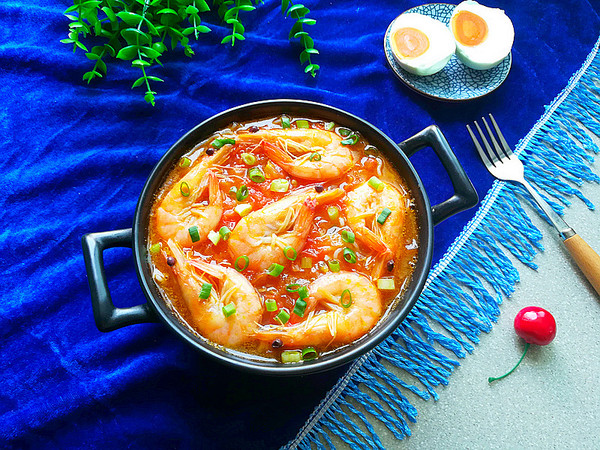 Rice Noodles with Prawns in Tomato Sauce recipe