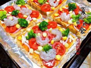Super Fast Hand Pizza~toast Shrimp Pizza recipe
