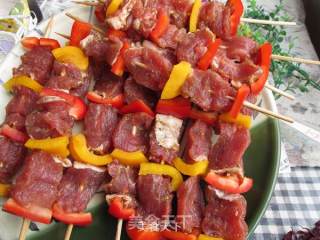 Lamb Kebabs with Colored Peppers recipe