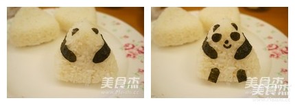 Panda Shaped Onigiri Bento recipe