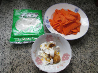 Salted Duck Egg Carrot Potato Powder recipe