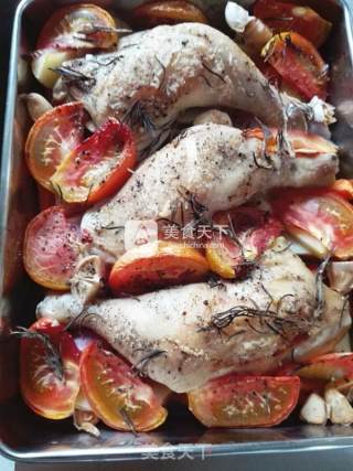 Roasted Chicken Drumsticks with Seasonal Vegetables recipe