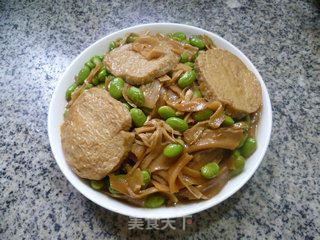 Roasted Vegetarian Chicken with Edamame and Bamboo Shoots recipe