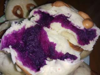 Panda Purple Sweet Potato Bun recipe