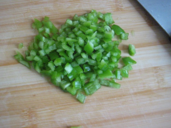 Green Pepper and Shrimp Skin Mixed with Tofu recipe