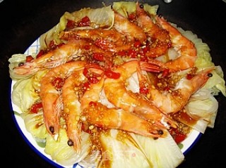 Steamed Shrimp with Cabbage Vermicelli recipe