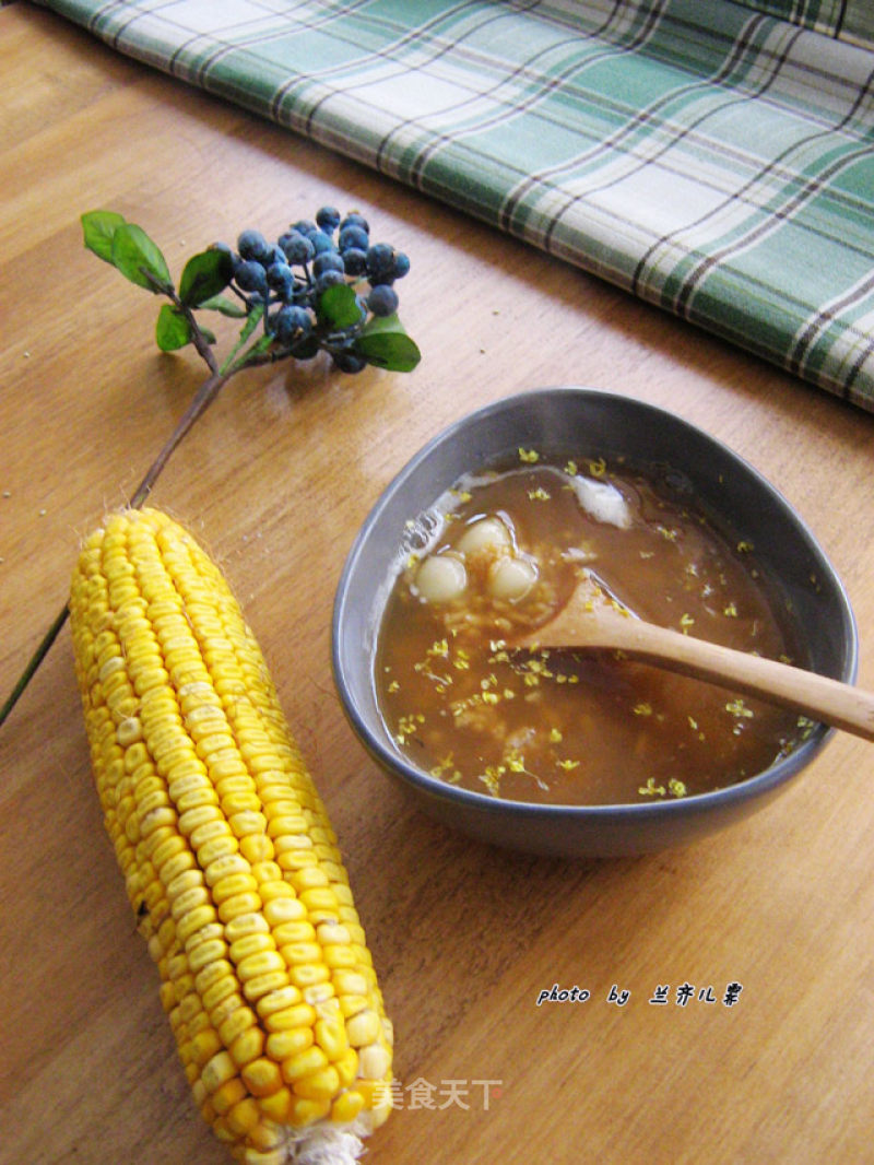 【osmanthus Rice Wine Xiaoyuanzi】-----a Warm and Thoughtful Soup in Cold Winter Days recipe