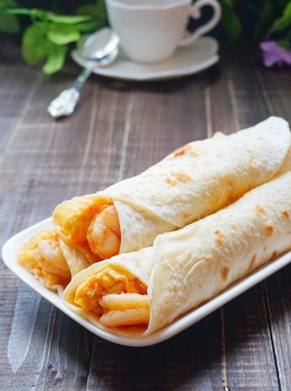 Shrimp and Egg Burrito recipe