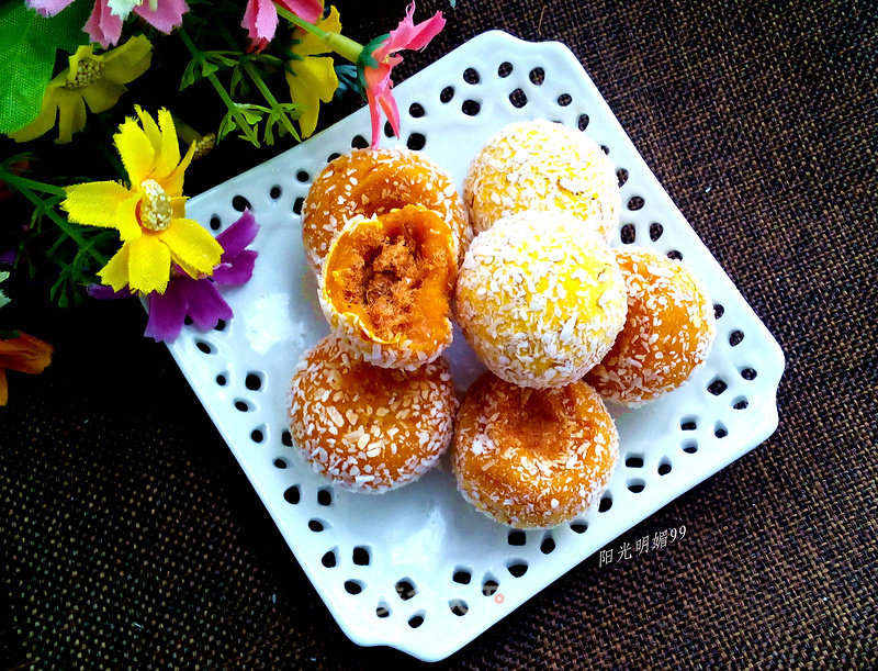 Pumpkin Floss Coconut Balls recipe