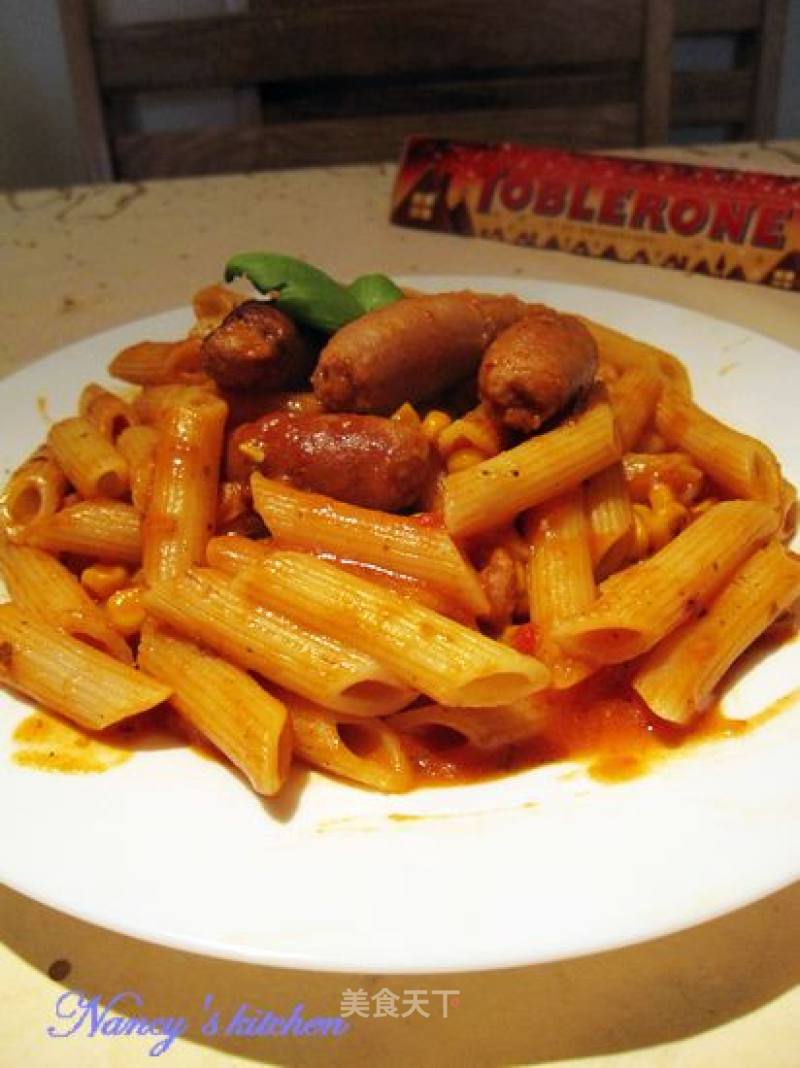 Pasta with Cheese Sausage recipe