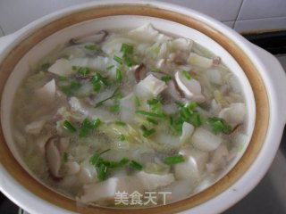Chicken Shredded Cabbage Tofu Soup recipe