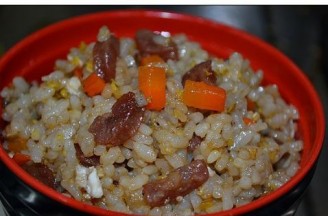 Carrot Sausage Fried Rice recipe