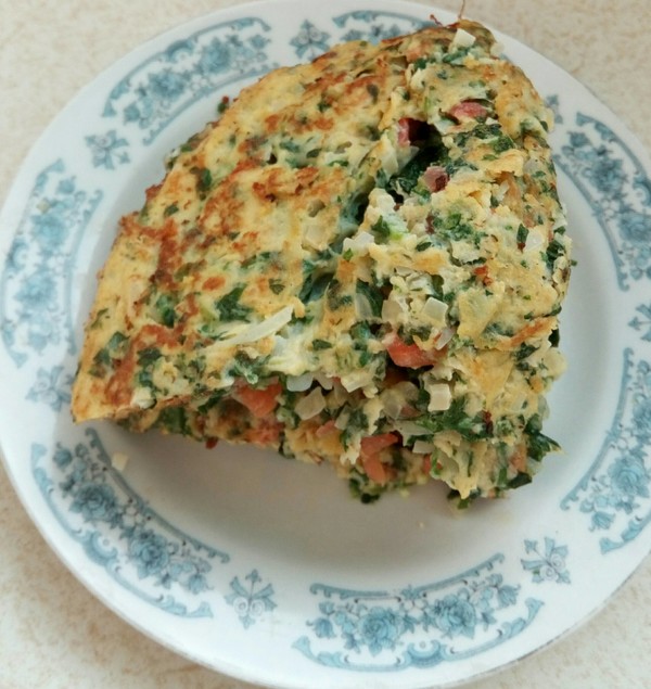 Pickled Mustard Celery Leaf Quiche recipe