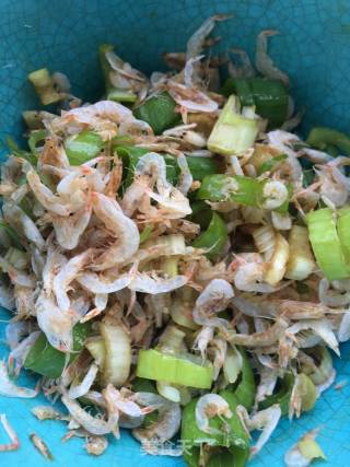 Shrimp Skin with Chopped Green Onions recipe
