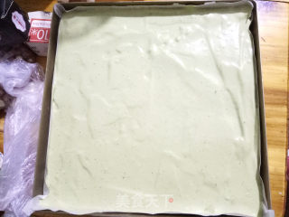 #四session Baking Contest and It's Love to Eat Festival# Salad Dressing Red Bean Paste Matcha Cake recipe