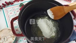 Creamy Mushroom Soup in A Cast Iron Pot recipe